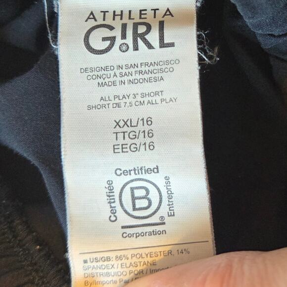 Athleta Girl All Play 3" Shorts Black & Swing Camo Skort Sz 16 Youth XXL - Picture 13 of 13